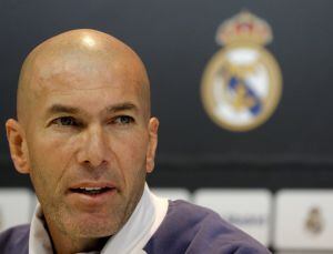 Zidane, durante la conferencia de prensa de este martes en Valdebebas