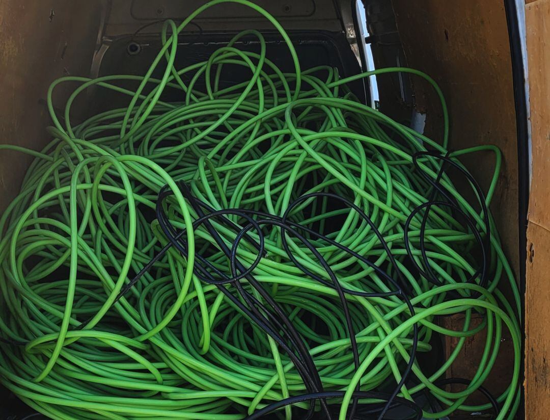Cables de cobre robados
