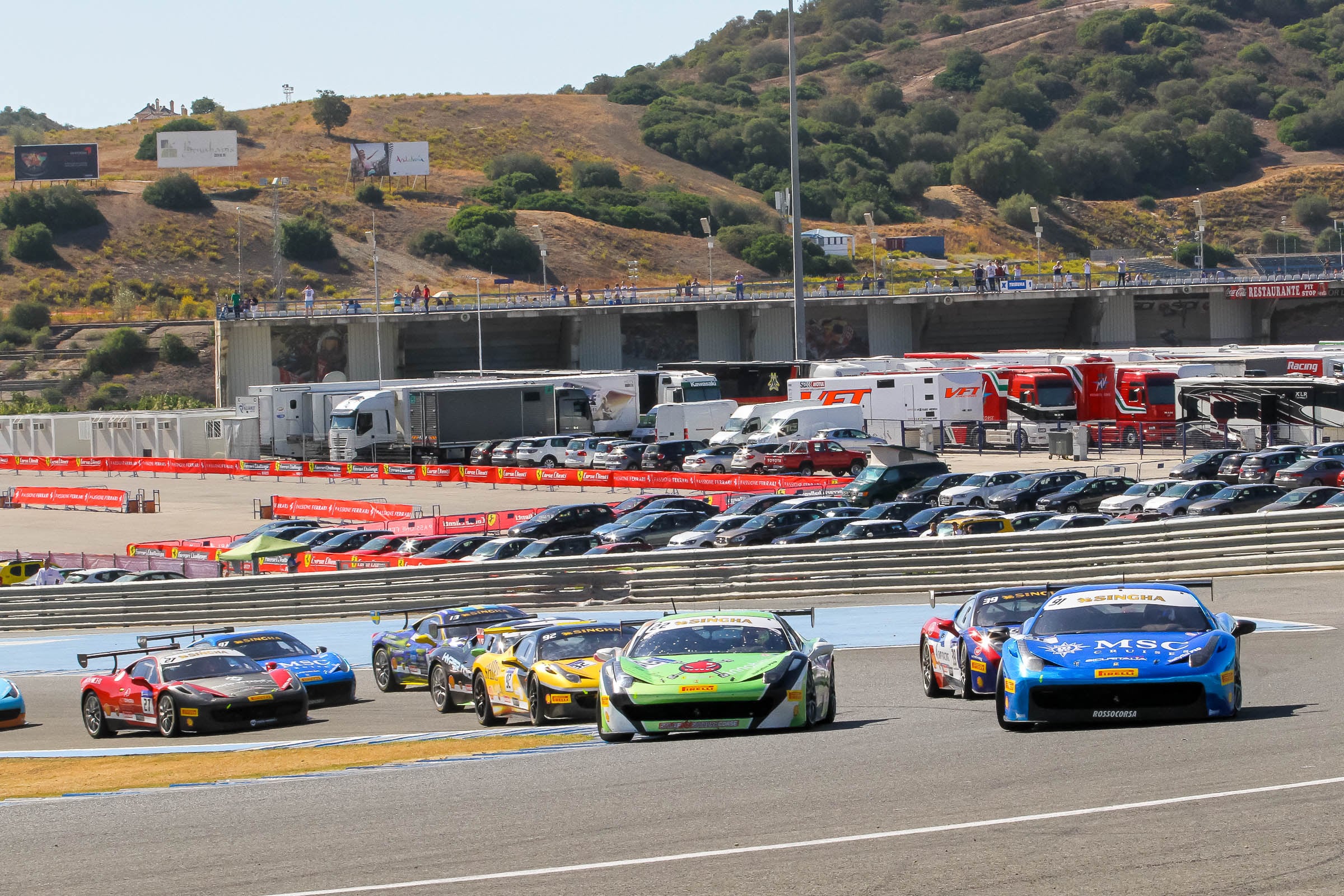 Carrera de la Ferrari Challenge en el Circuito de Jerez