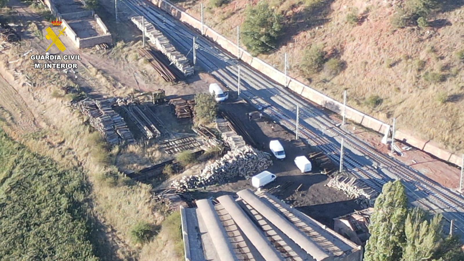 Detenidas once personas por sustracción de vías férreas y cableado