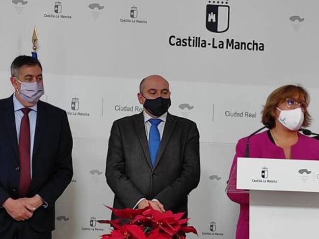 Carmen Olmedo, delegada de la Junta durante su intervención este martes en el tradicional encuentro con los medios de la provincia