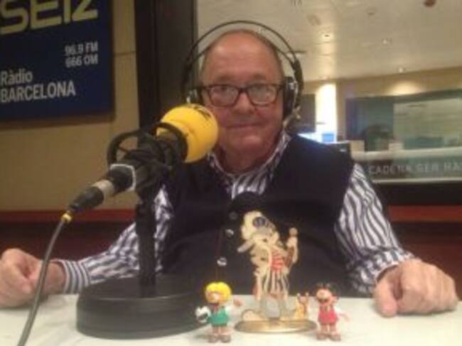 Pau Miserachs en los estudios de Radio Barcelona