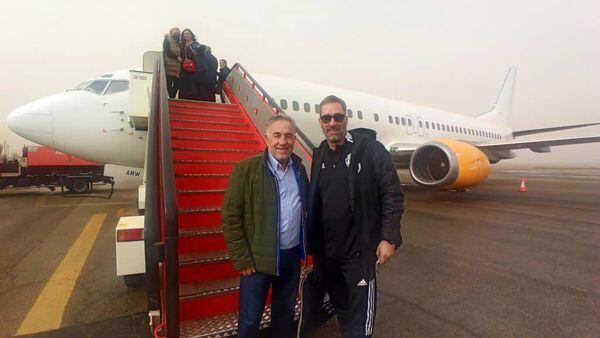 José Fernández Nieto y Jon Pérez Bolo antes de partir a Roma