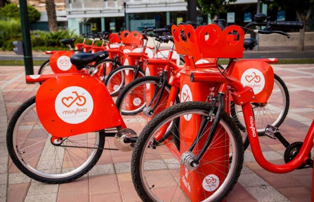 Una de las estaciones del servicio MUyBICI