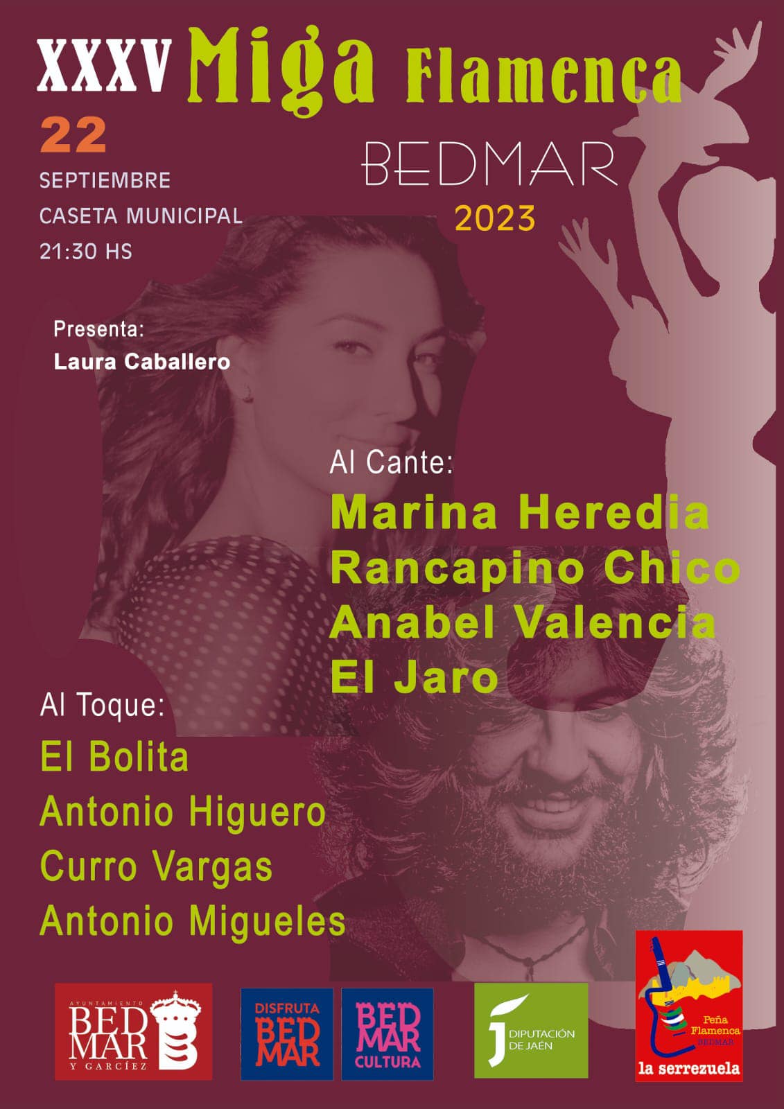 Cartel anunciador de la 35 Miga Flamenca de Bedmar