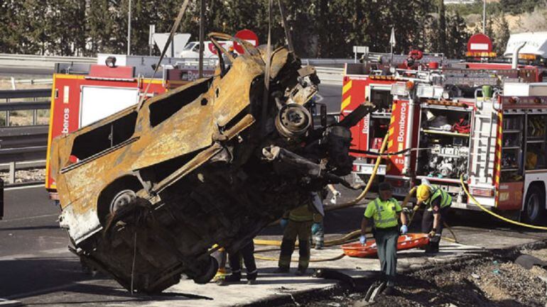 Foto de archivo: Accidente de tráfico en julio de 2014