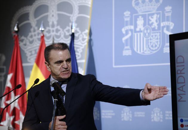 El delegado del Gobierno en Madrid, José Manuel Franco, comparece en rueda de prensa en la sede de la Delegación del Gobierno en Madrid (España), a 4 de marzo de 2021