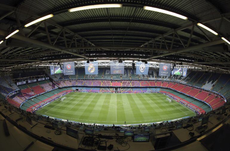 El estadio de Cardiff ya está preparado para acoger la final de la Champions League