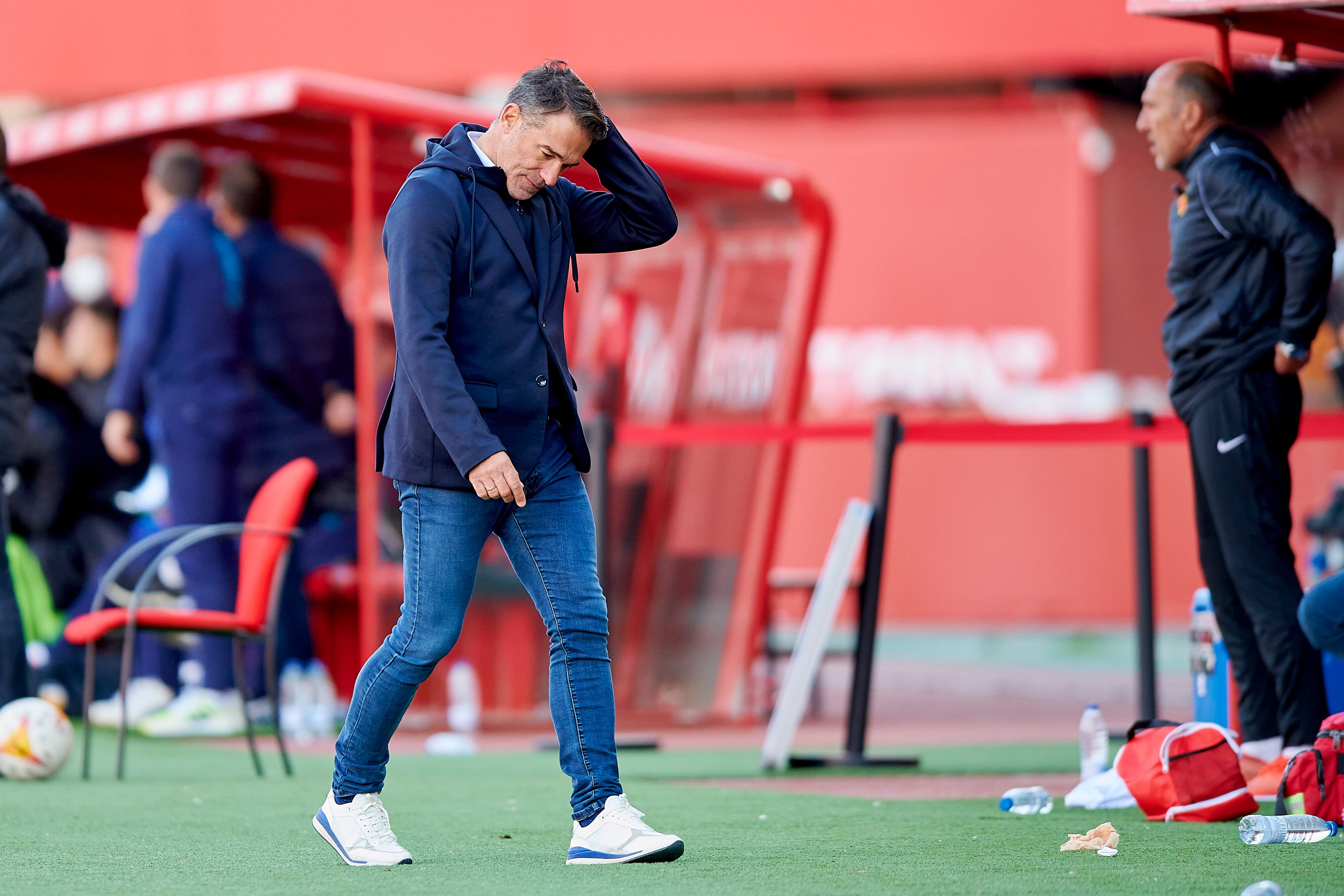 Luis García Plaza, en el RCD Mallorca - Valencia CF