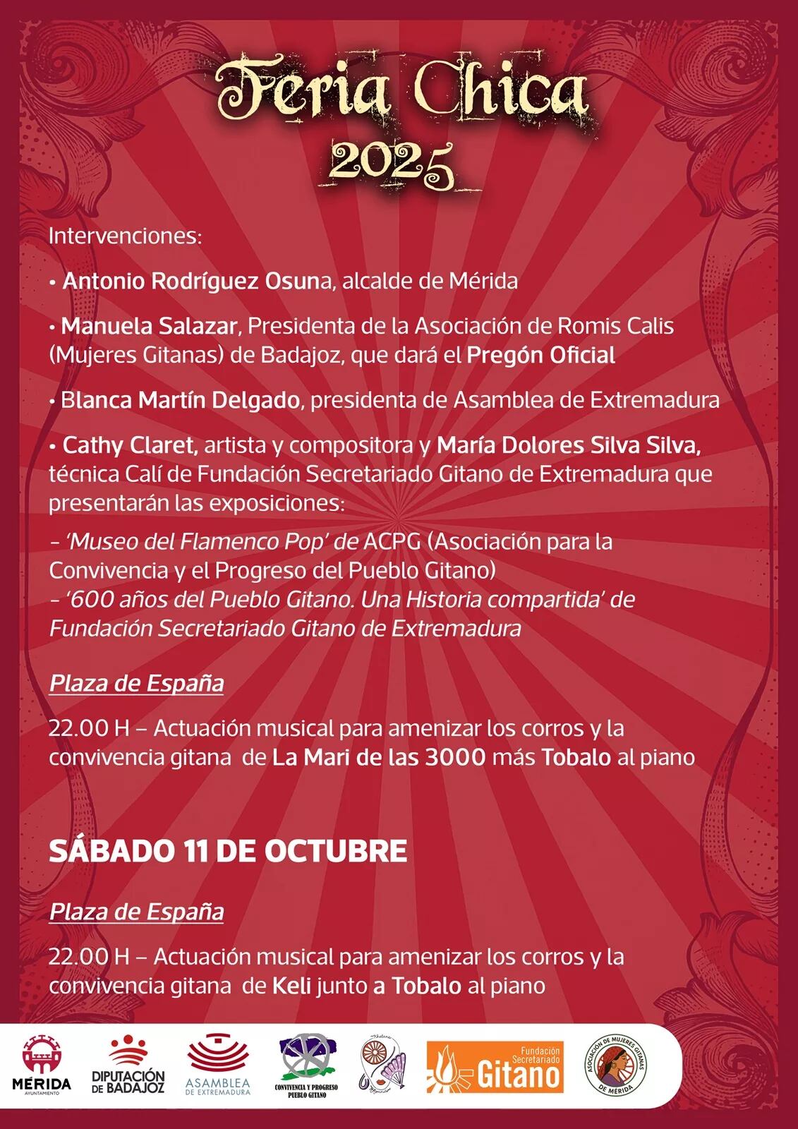 Cartel Feria Chica de Mérida