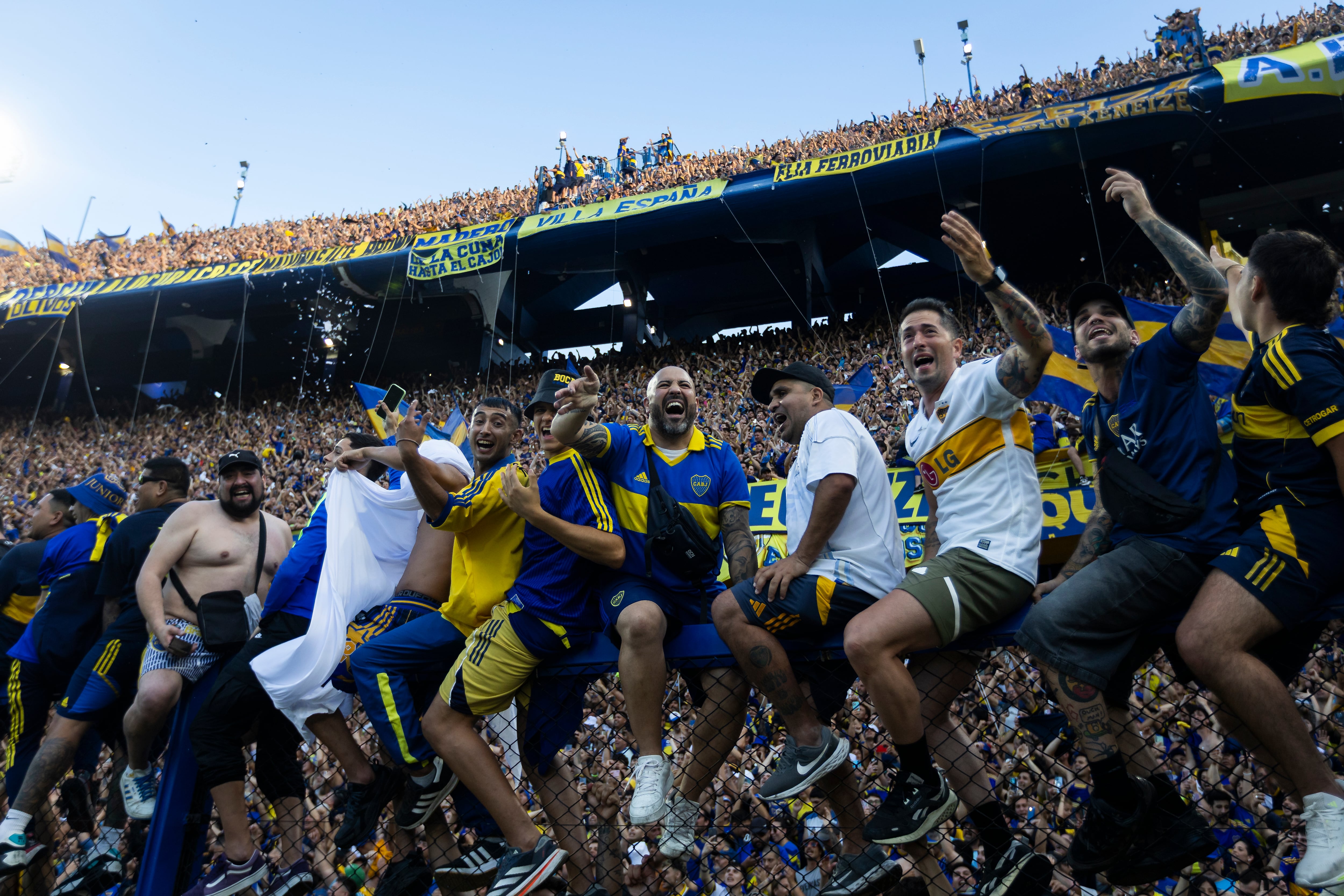 Aficionados de Boca Juniors en el último partido ante River Plate