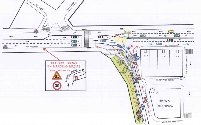 Plano de las obras de Marcelo Macías