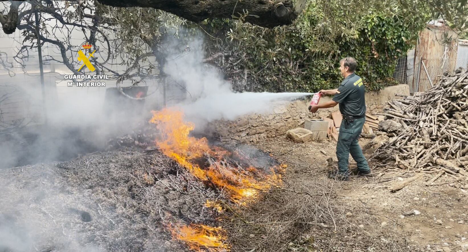 Efectivos del SEPRONA de la  Comandancia de la Guardia Civil de Castellón evitaron  daños materiales y la pérdida de vidas  animales al sofocar con rapidez un incendio declarado en un hotel  rural y una masía anexa en el término municipal de Vall d’Alba.