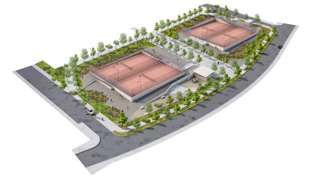 Proyecto de pistas de tenis en el Parque Central de Tres Cantos