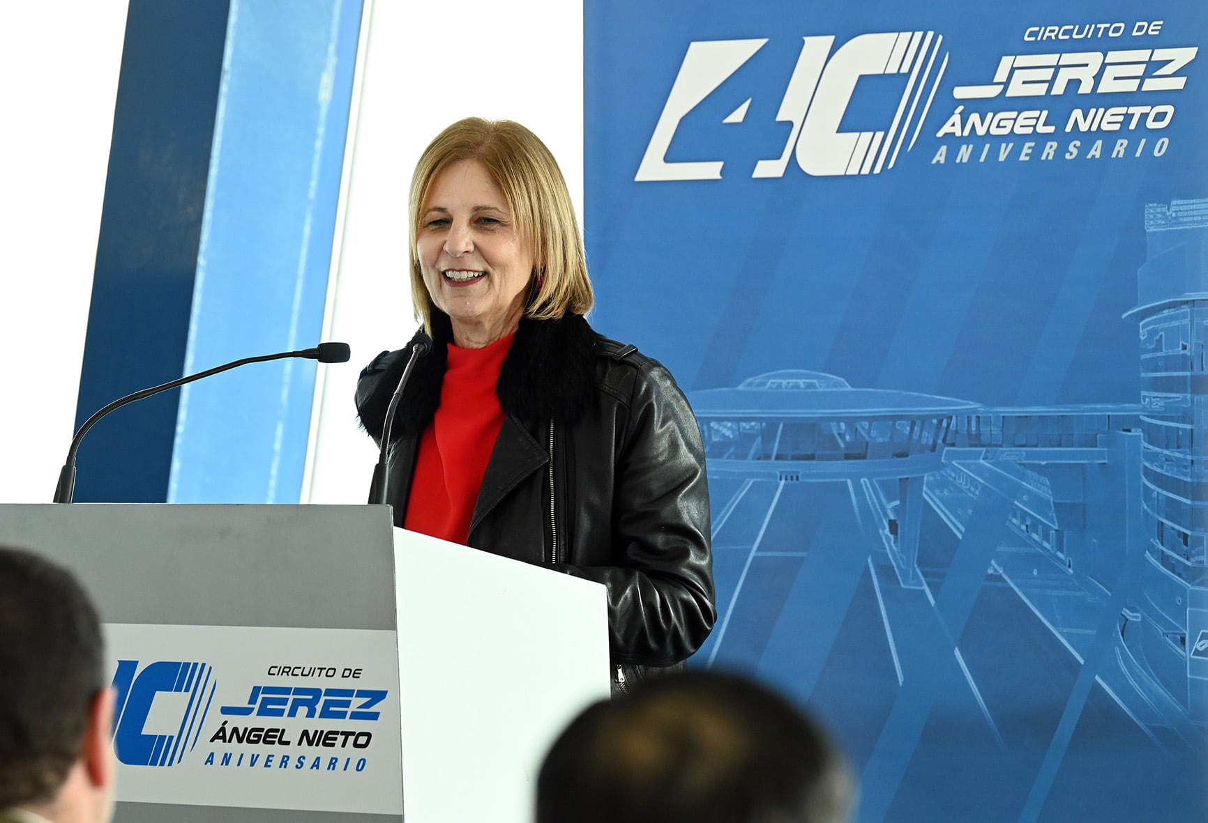 La alcaldesa de Jerez, María José García-Pelayo en el Circuito de Jerez