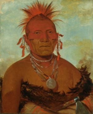 George Catlin. &#039;Shon-ka-ki-he-ga, Jefe Caballo, gran jefe pawnee, 1832