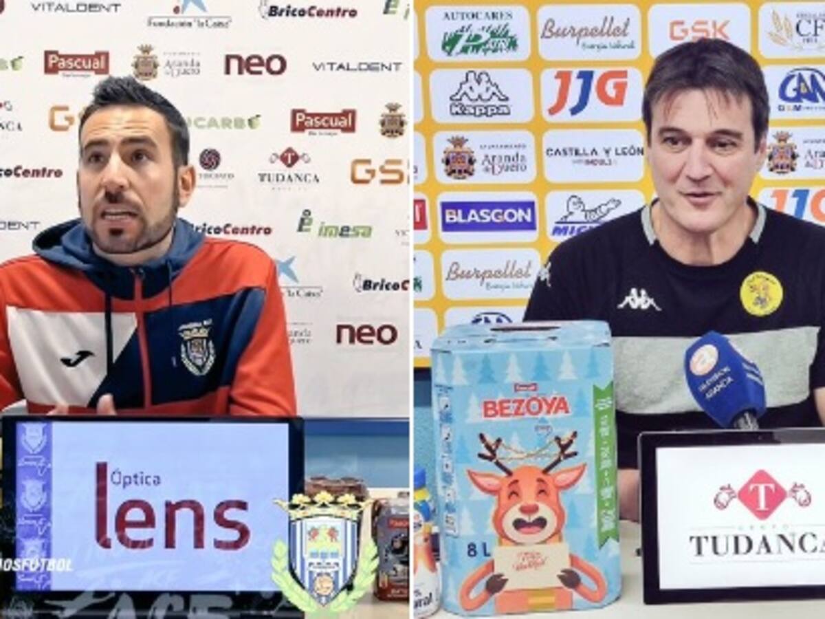 Los entrenadores de la Arandina, Álex Izquierdo, y Villa de Aranda, Mariano Ortega, repasan en El Banquillo las trayectorias de ambos equipos