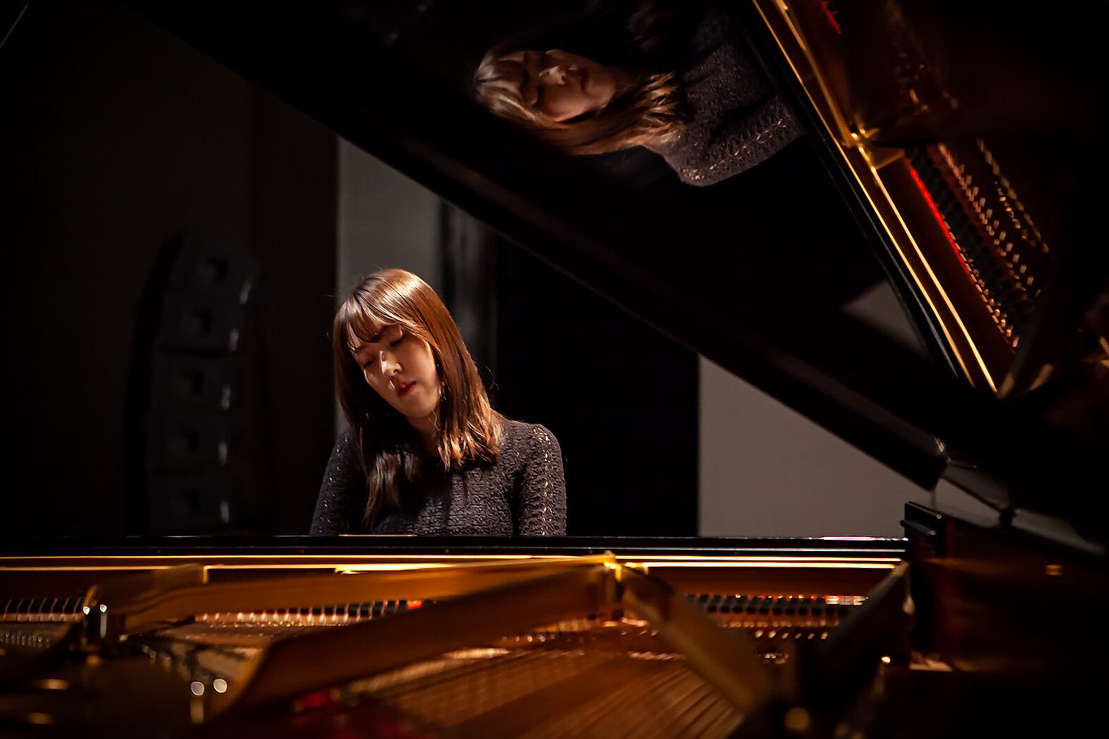 La Pianista Ojiro Anna, de Japón, durante la prueba.