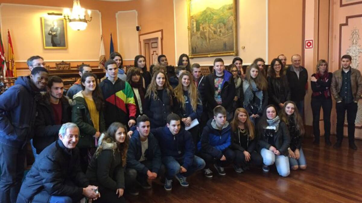 Alumnos belgas en la comarca