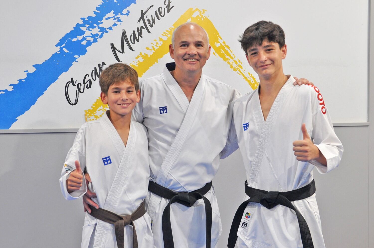 Daniel Pastor Parra y Juan Trujillo Del Pozo, alumnos del  entrenador cordobés, César Martínez Blanes