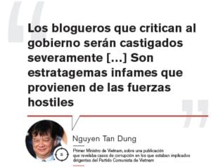 El mandatario vietnamita retratándose en una frase.