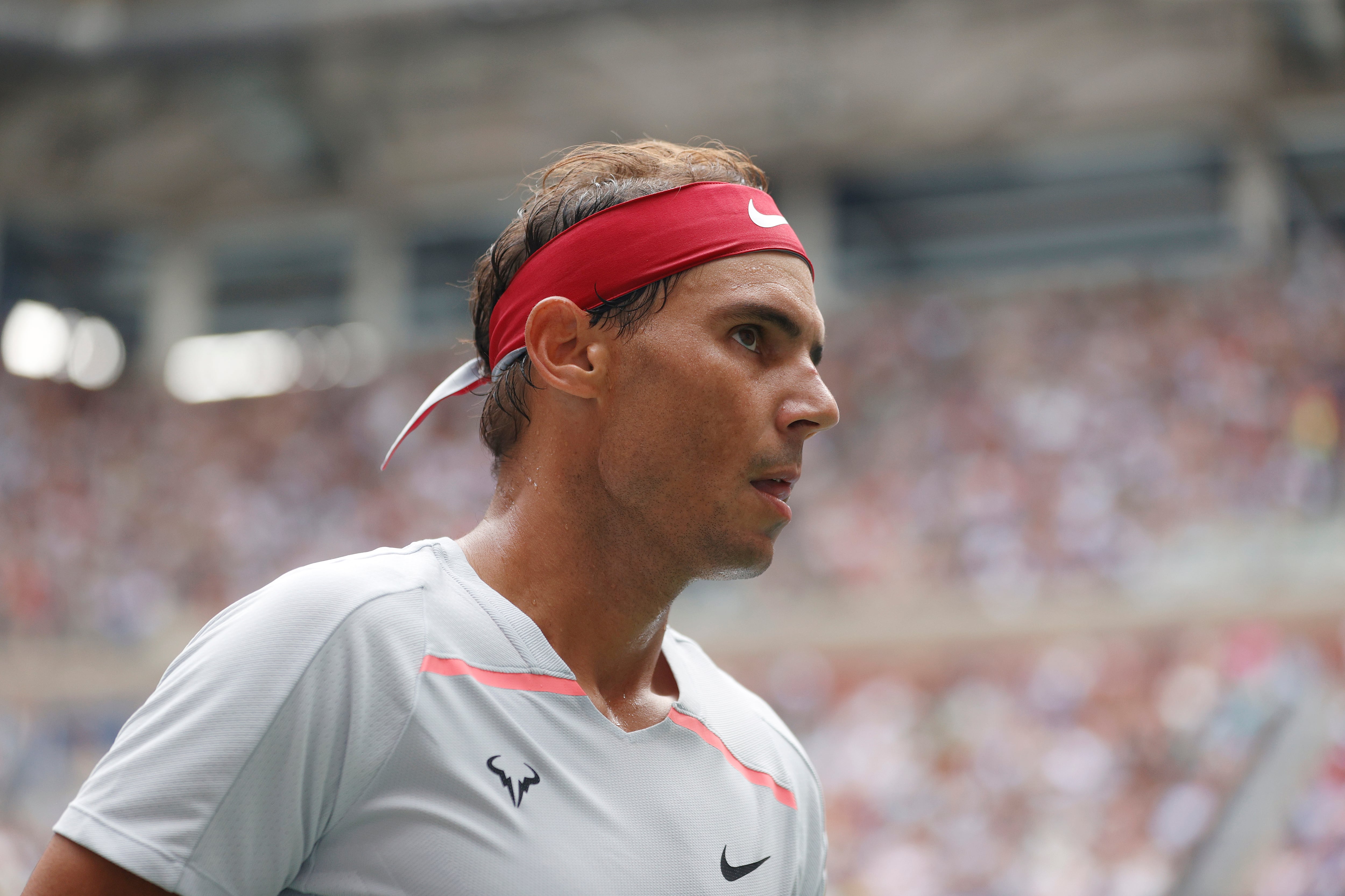 Nadal, durante la derrota ante Tiafoe.