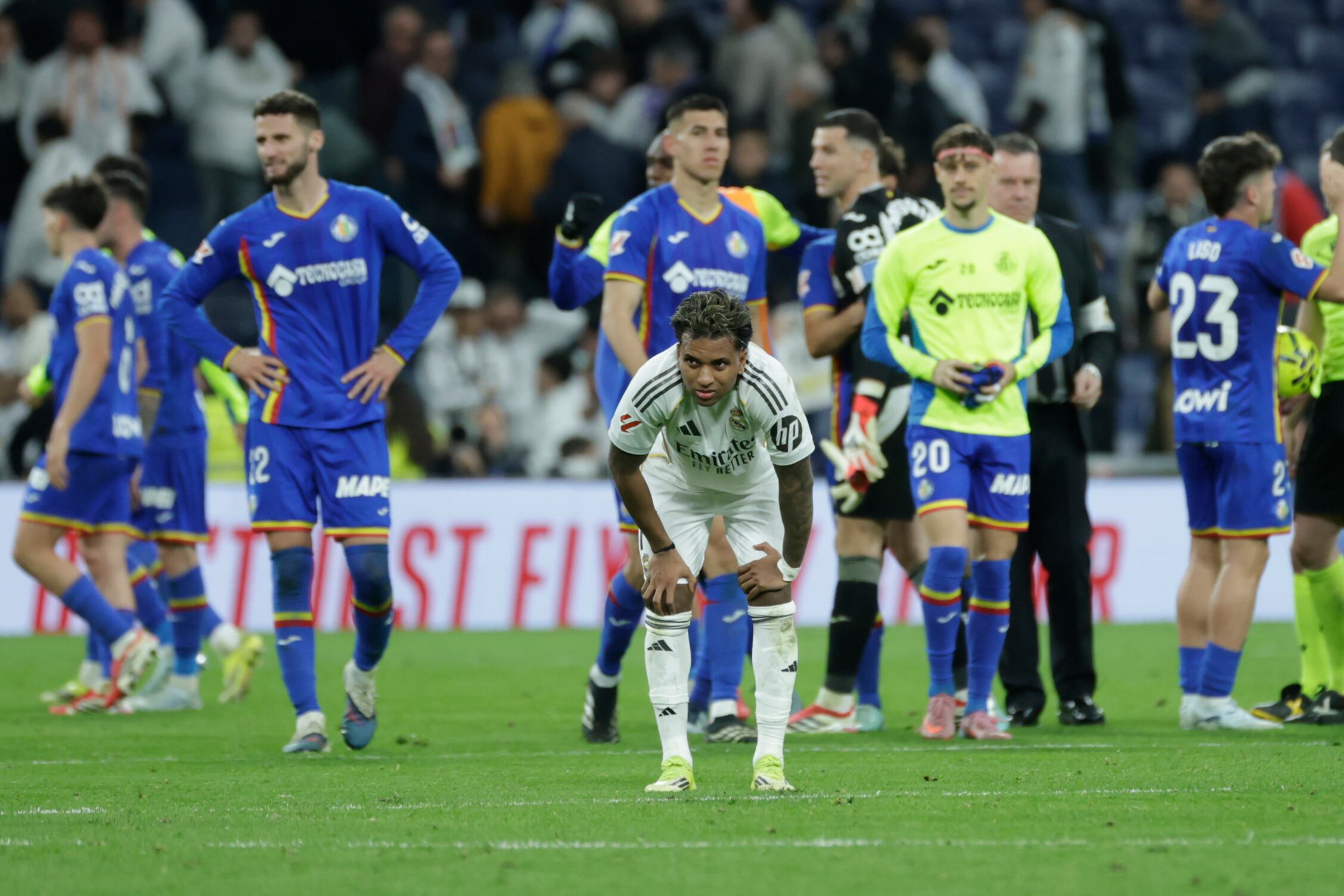 Rodrygo, al final del partido entre Real Madrid y Getafe