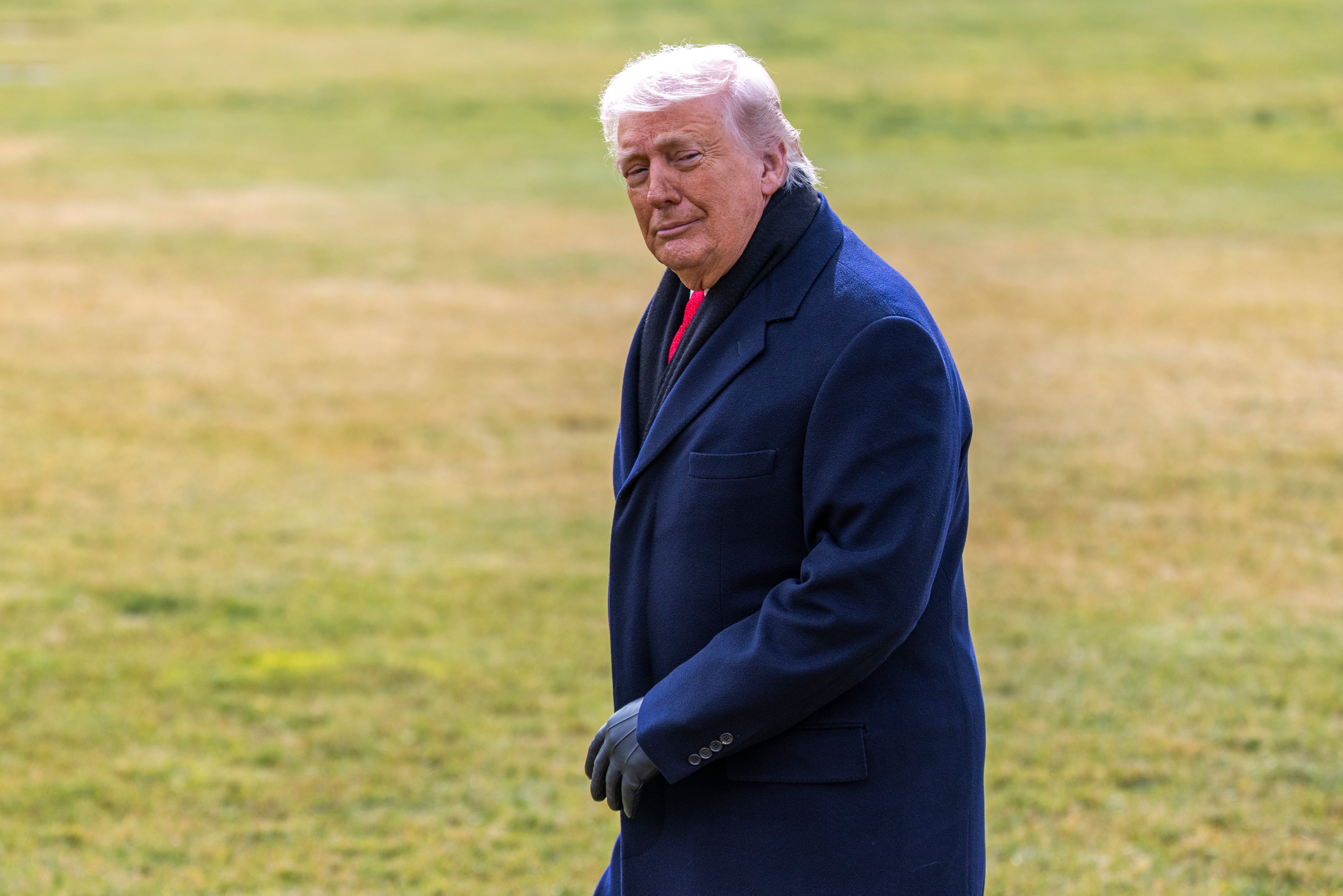 Donald Trump en el jardín de la Casa Blanca