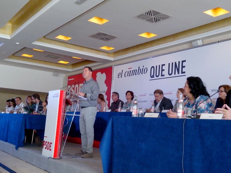 El presidente, Emiliano García-Page, ha intervenido en la reunión del Comité Regional del PSOE.