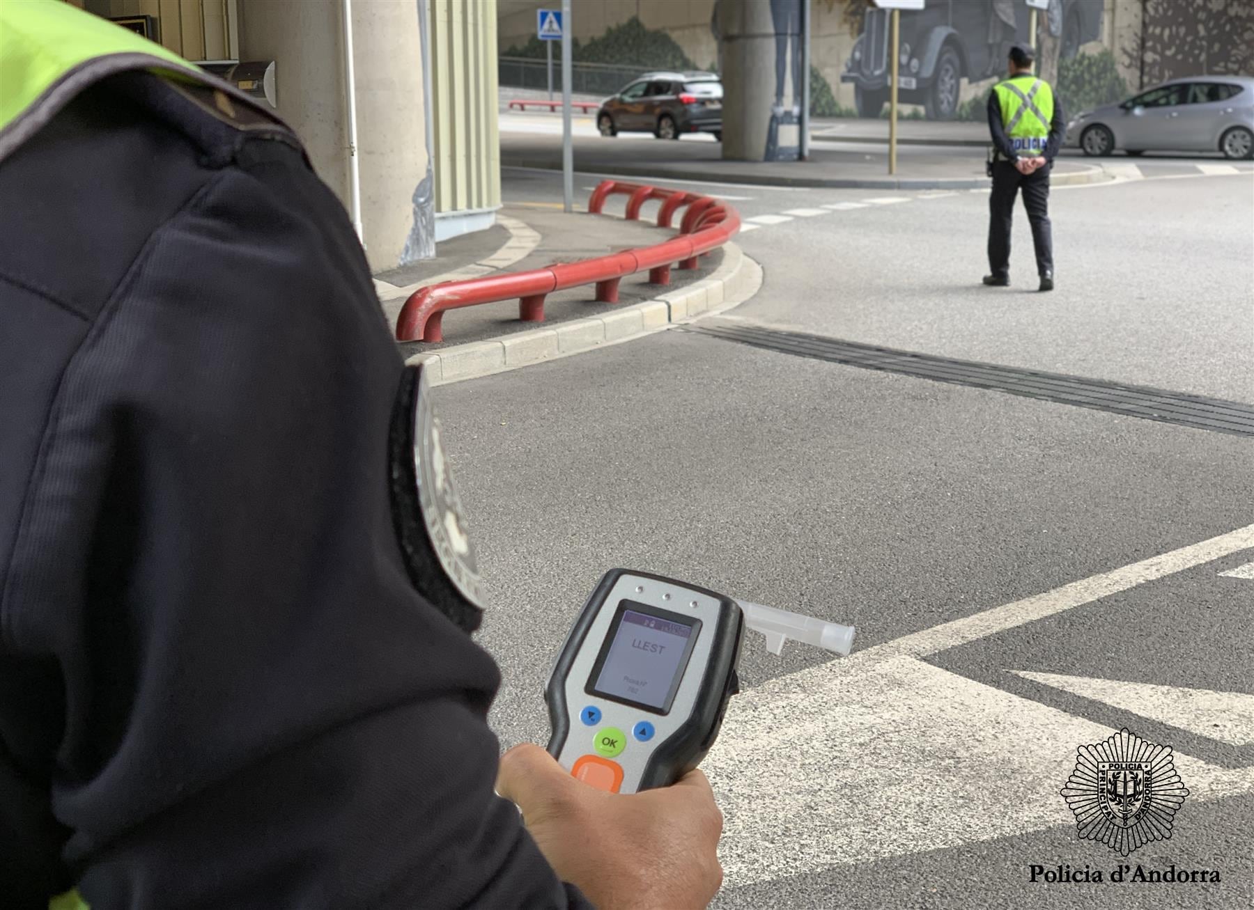 Controls d'alcoholèmia de la Policia d'Andorra.