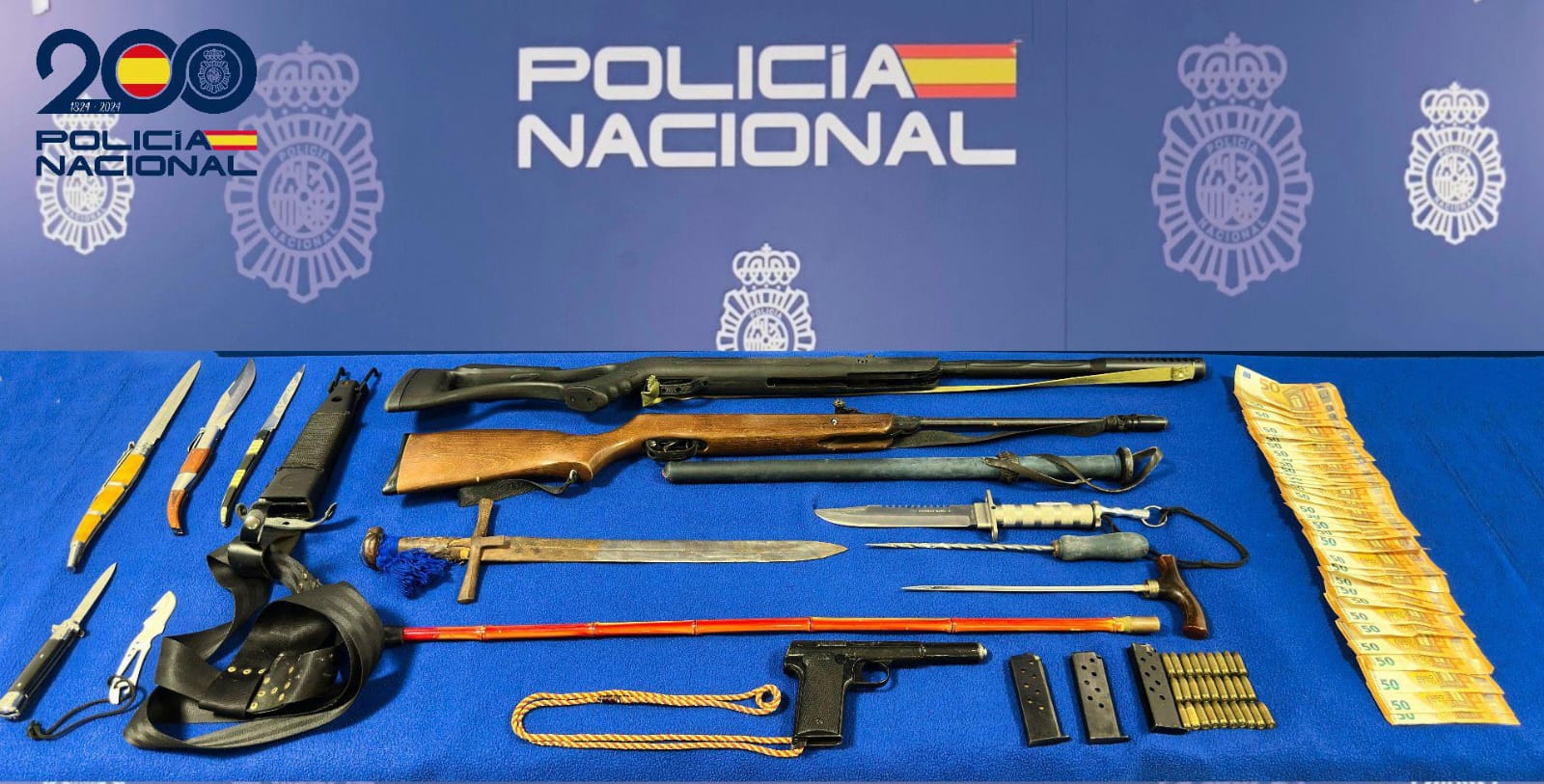 Efectos recuperados por la Policía Nacional en la Operación Espejo de Jaén.