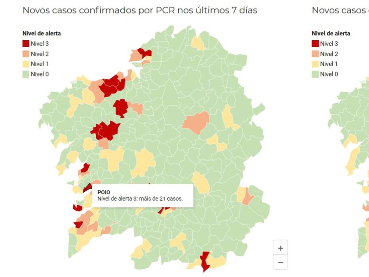 Poio entra en el nivel rojo por contagios de coronavirus
