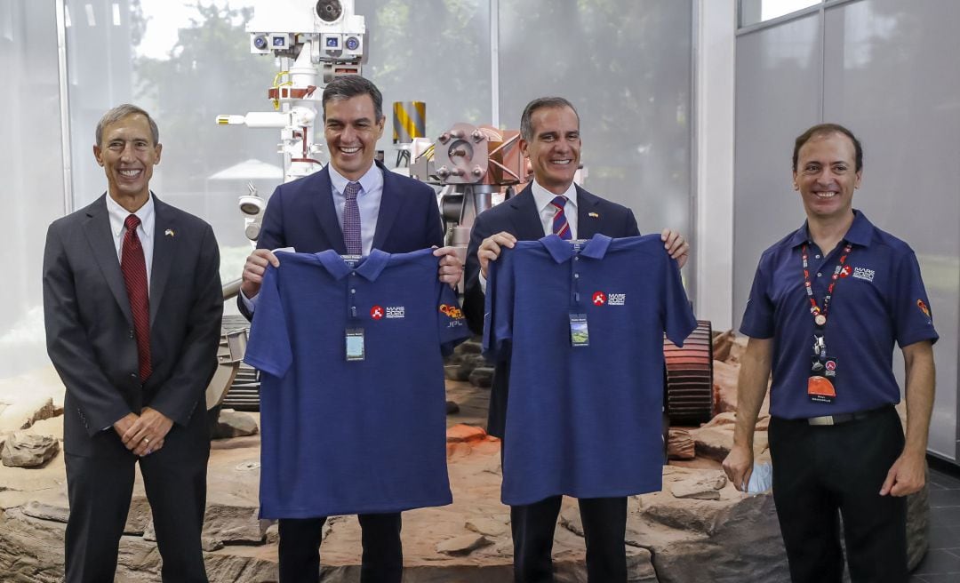 La visita de Pedro Sánchez a las instalaciones de la NASA, en Los Ángeles.