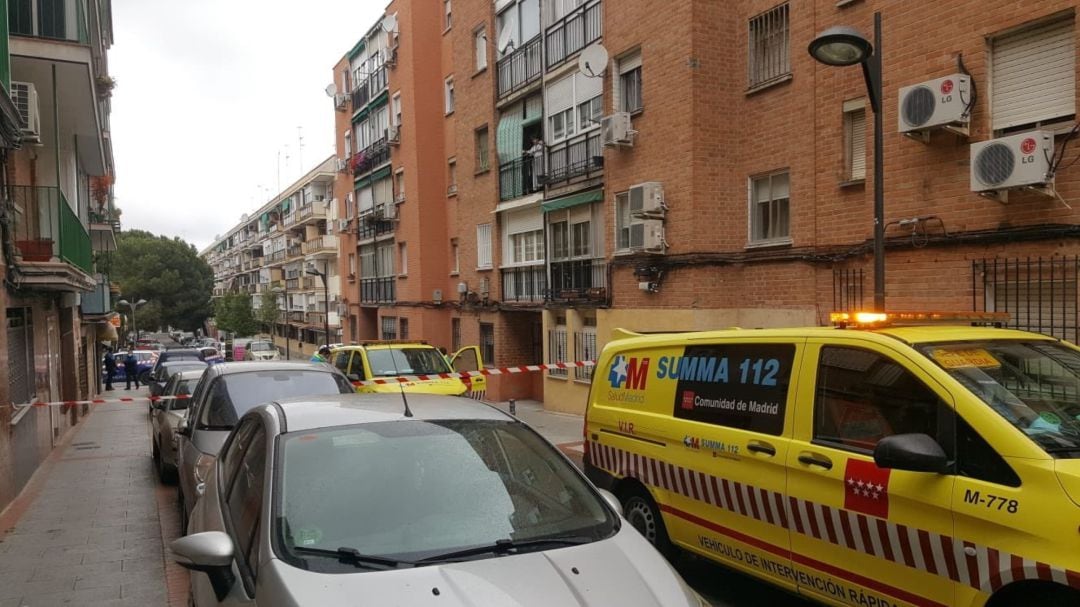 Servicios de emergencias en el incendio de Alcorcón