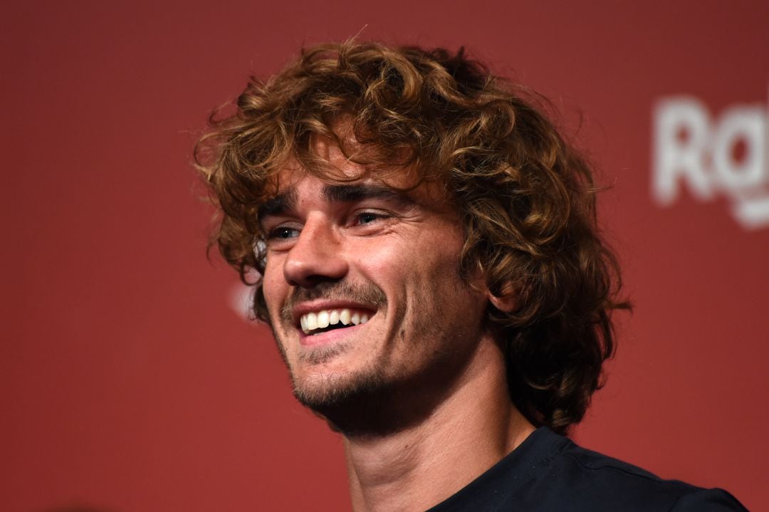 Antoine Griezmann durante un acto de pretemporada.