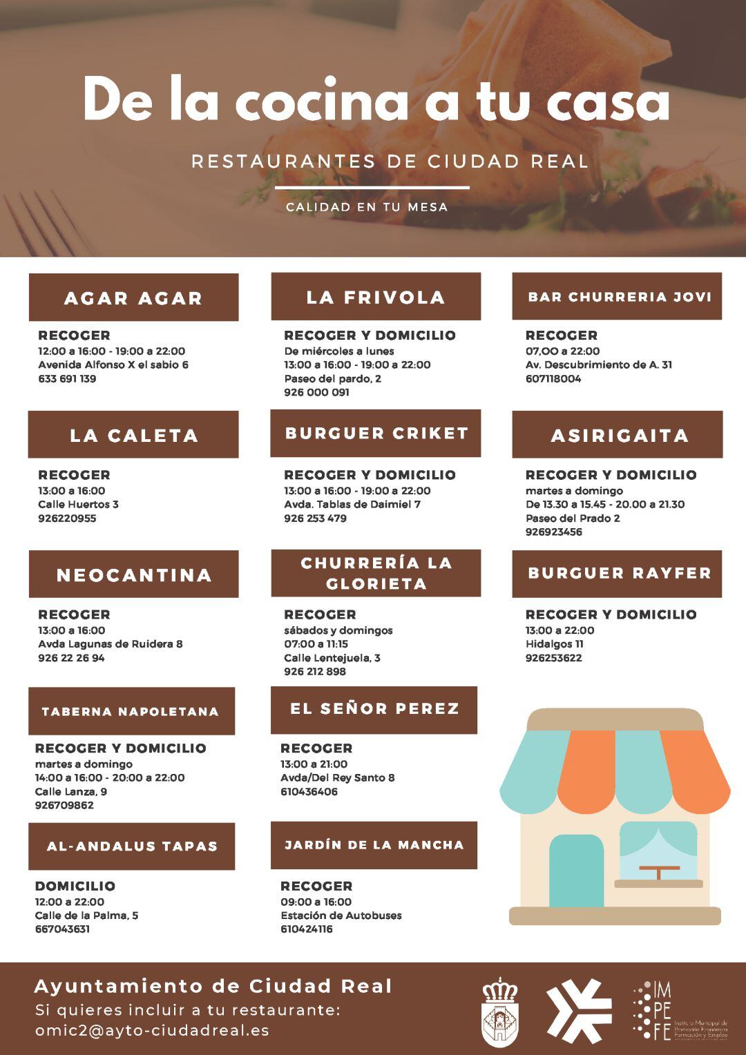 Listado de los establecimientos adheridos a la campaña