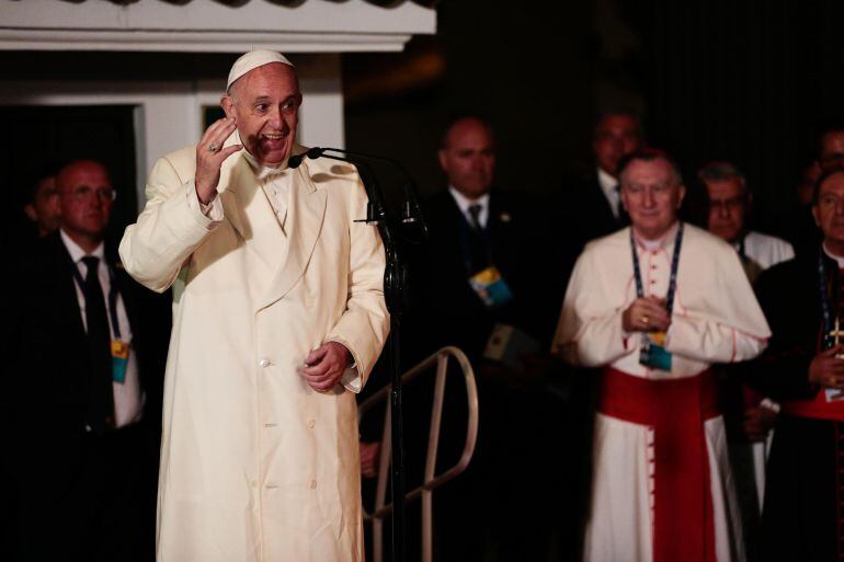 El papa Francisco en su visita a Colombia.