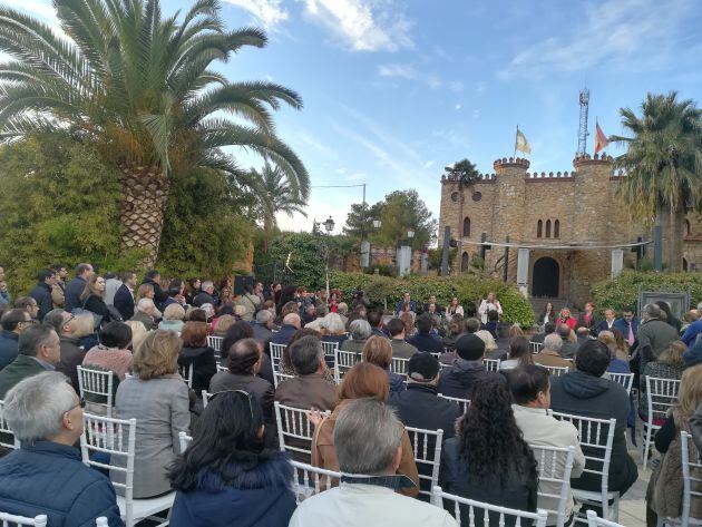 Ángeles Isac durante su intervención en la presentación de la candidatura por Jaén a las elecciones autonómicas.