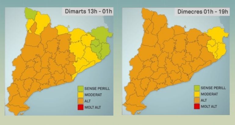 Previsió de nevades i la seva intensitat a Catalunya