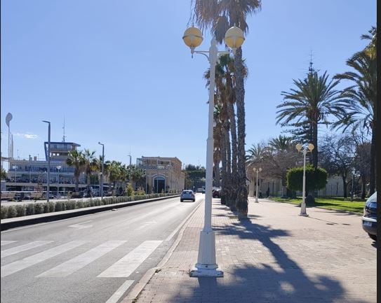 Zona propuesta para ubicar las casetas de los hippies de Alicante