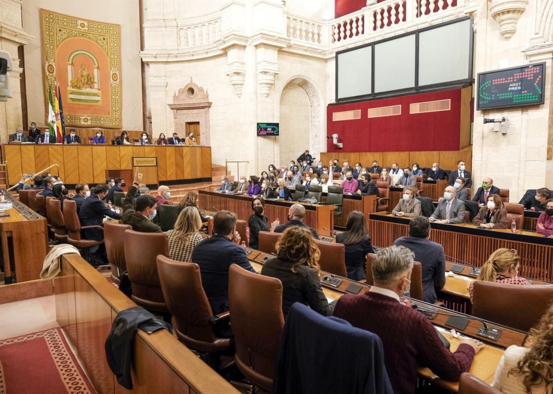 Votación en el Parlamento Andaluz 