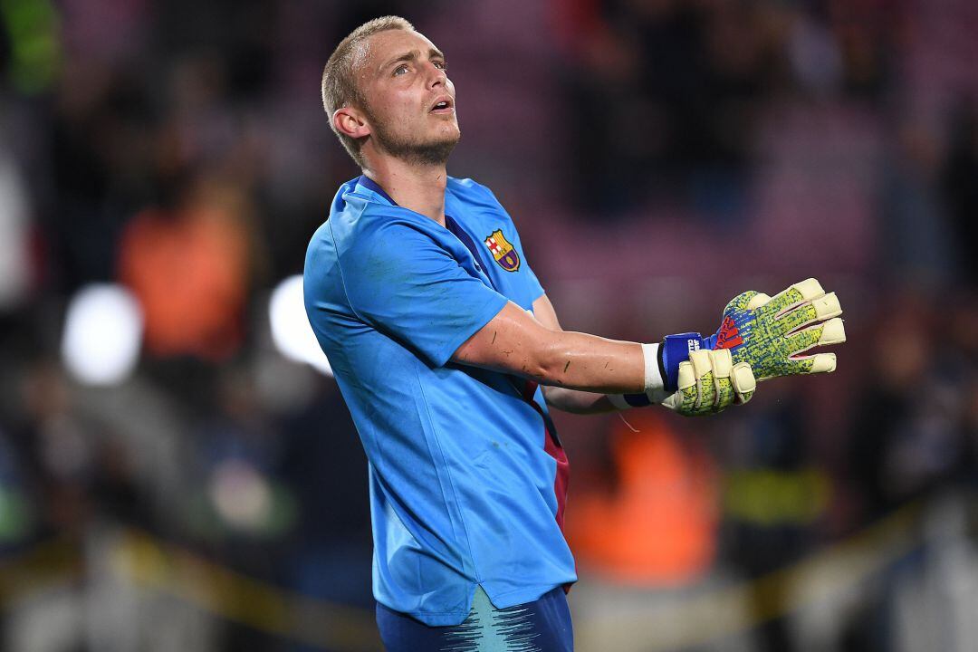 Cillessen durante el partido de vuelta contra el Sevilla