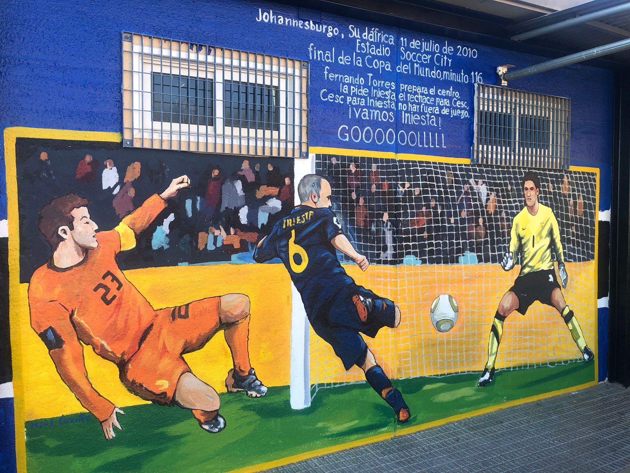 El mural del campo de Los Belones