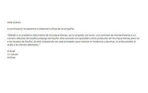 Statement oficial de PayPal sobre el cobro indebido en sus tarjetas