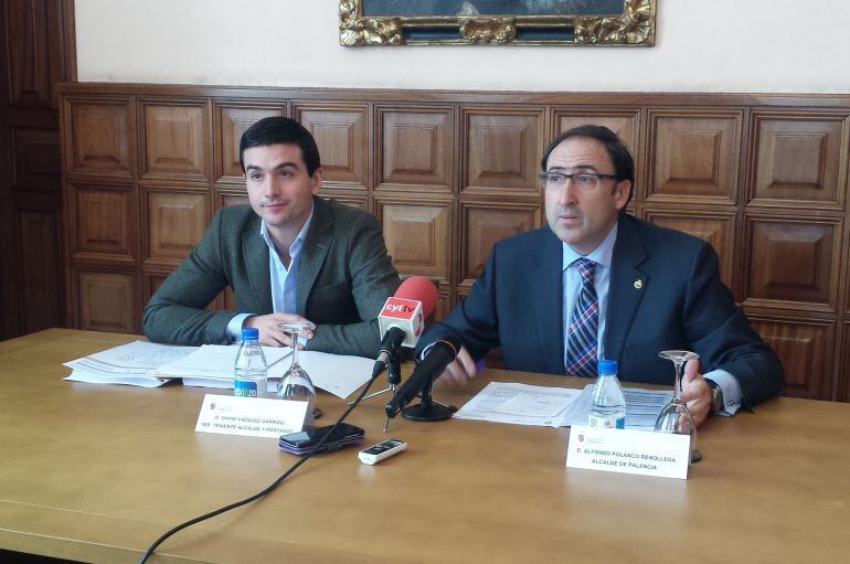 David Vázquez, concejal de Hacienda y Alfonso Polanco, alcalde de Palencia