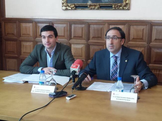 David Vázquez, concejal de Hacienda y Alfonso Polanco, alcalde de Palencia