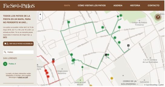 Localización Patio Vesubio en la web de los patios www.patioscordoba.es