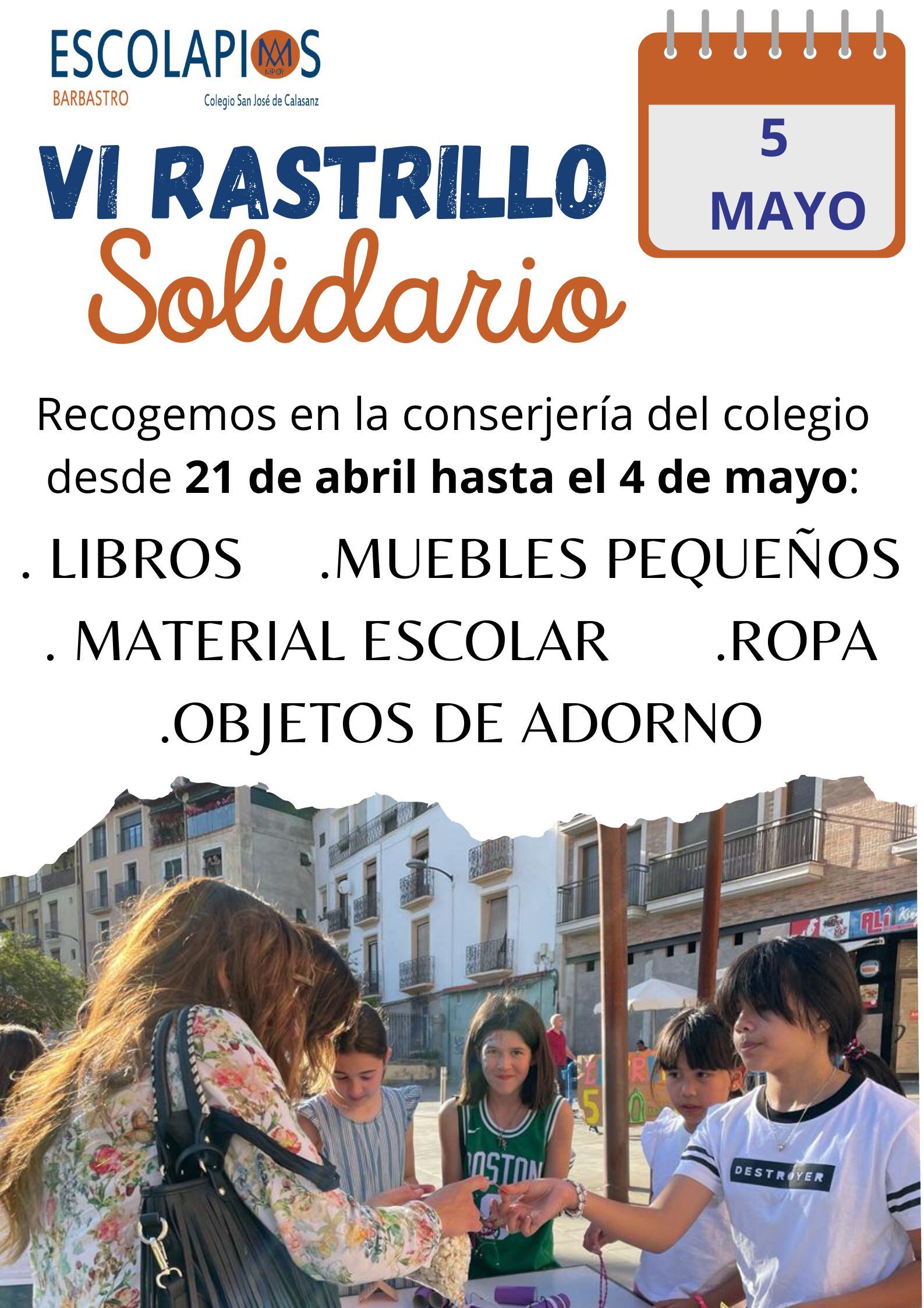 Cartel del &quot;VI Rastrillo Solidario&quot;