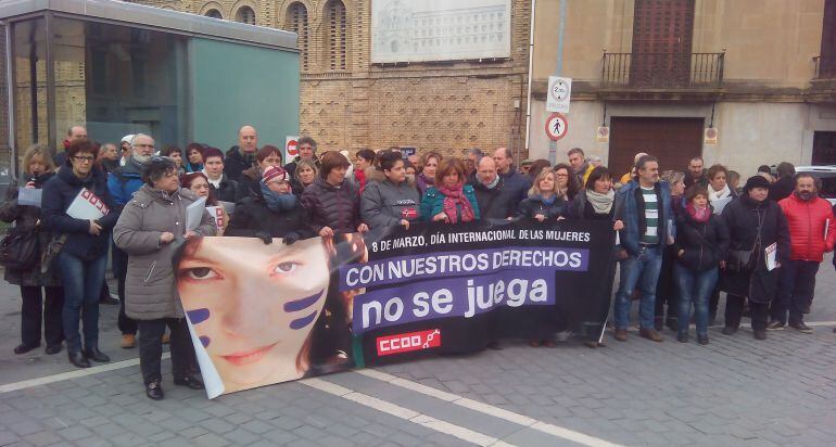 Concentración de CCOO en el Día de la Mujer