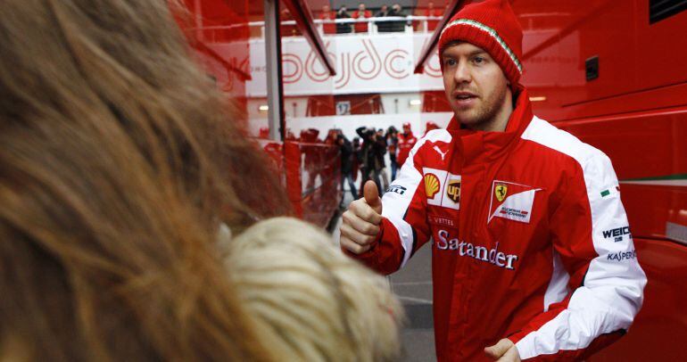 Sebastian Vettel, en los entrenamientos de Montmeló.